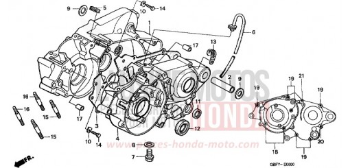 CARTER MOTEUR CR80RBY de 2000